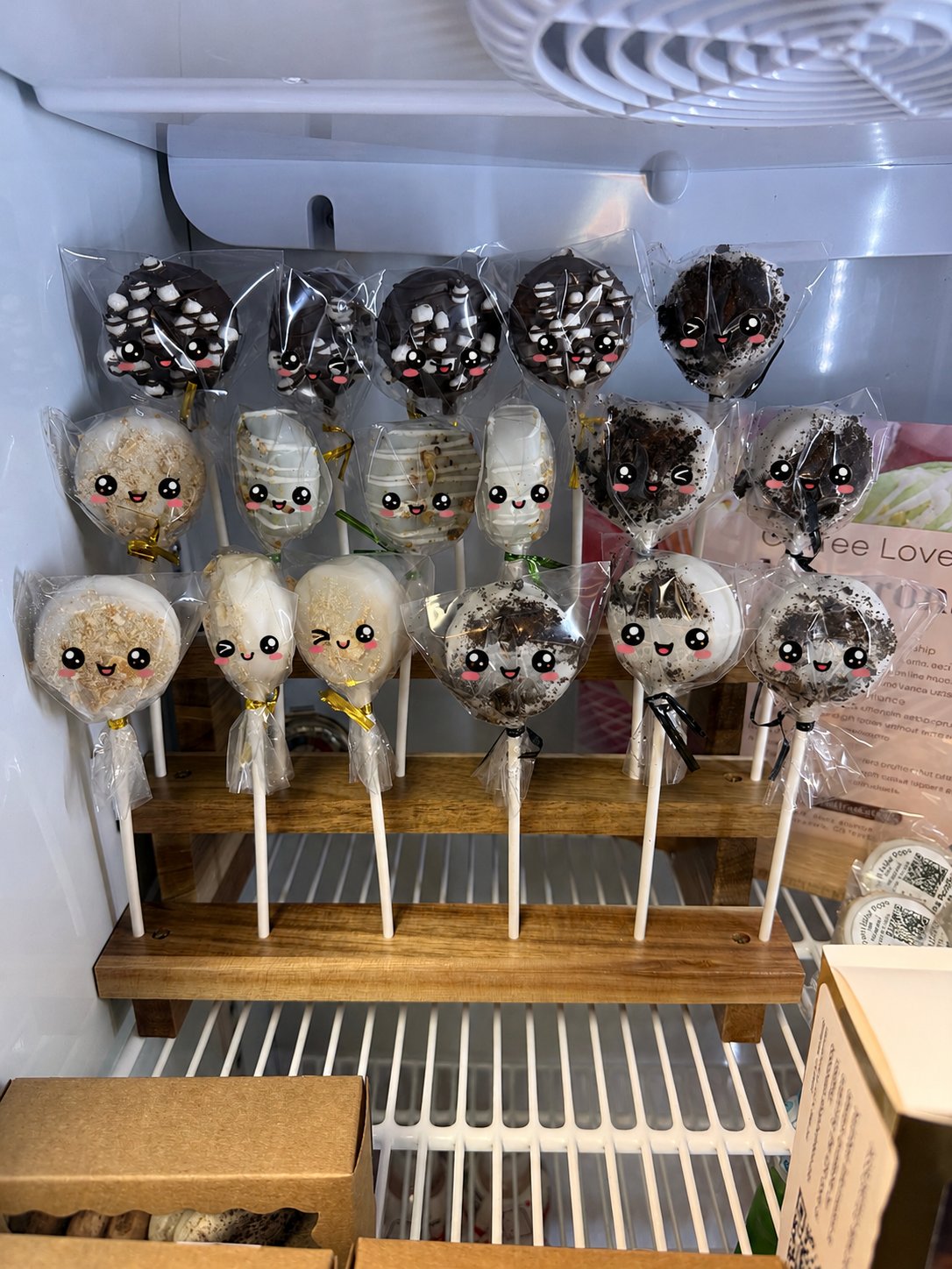 K-Town Kake Pops display fridge at Boba Bean