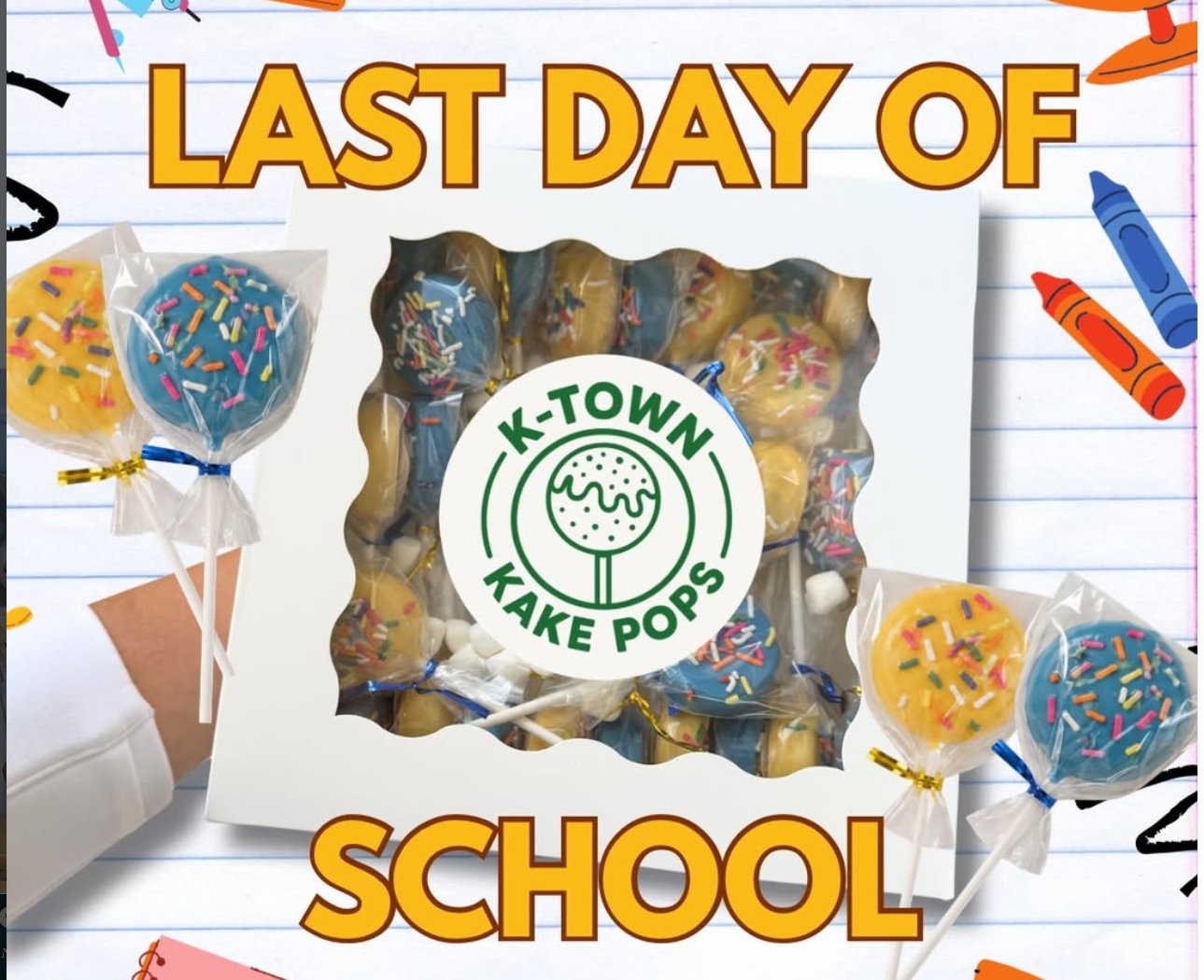 Last day of school celebration kake pops box